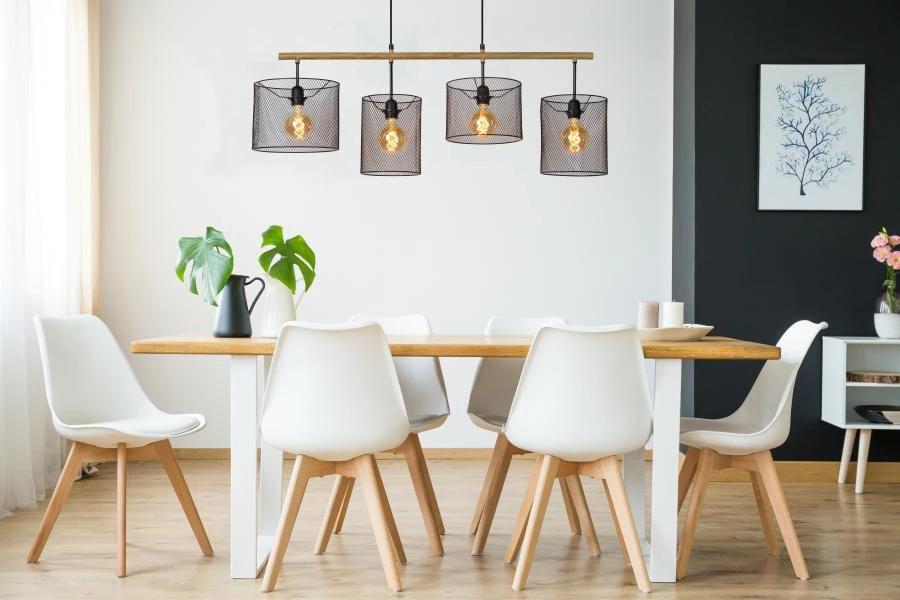 Lucide BASKETT - Pendant light - 4xE27 - Black - atmosphere 4